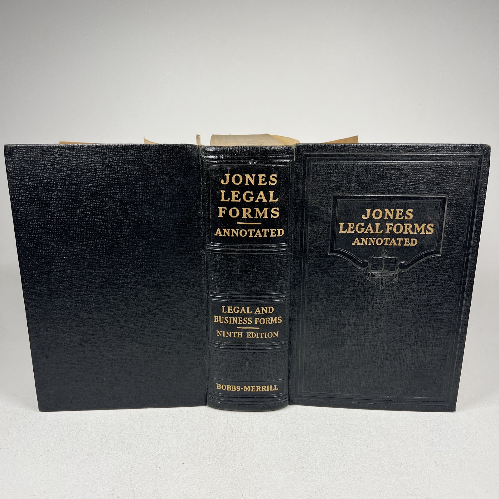 Jones Legal Forms Annotated 9Th Edition Bobbs Merrill Hardcover Law Book Decor