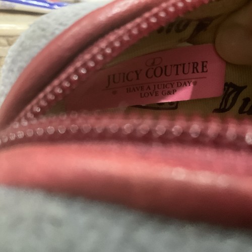 Vintage Y2K Juicy Couture Pencil / Make Up Bag Velour Clutch Embroidered - Picture 9 of 15