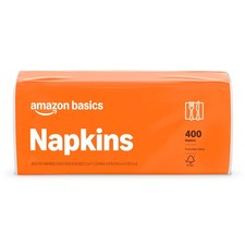 Amazon Basics Everyday Paper Napkins, 400 Count 400 CT, White/Off-White