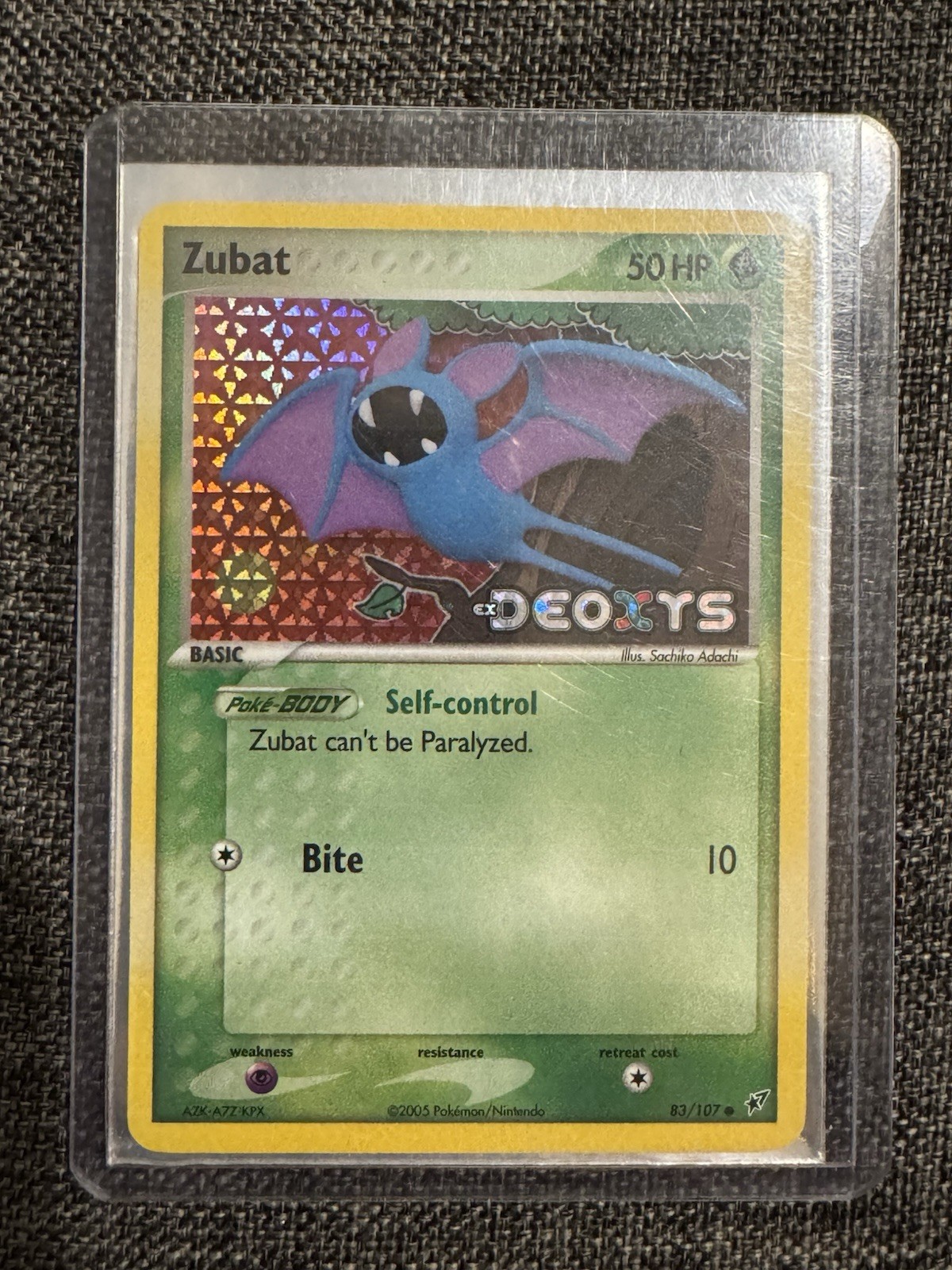 Zubat 83/107 EX Deoxys Stamped Reverse Holo Common Near Mint Pokemon TCG Card
