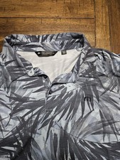 Travis Mathew Polo Shirt Mens XXL Performance Golf Athletic Stretch Floral Print