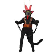 Vintage Handcrafted Cotton Krampus Ornament