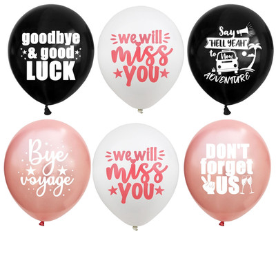 Goodbye Balloon Leave Party Decoration Retirement Farewell Good Luck Voyage 6pcs