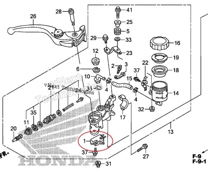 Sensor interruptor cilindro maestro de freno para HONDA CB 650R 650F 500F 500X 300F 1100 Foto 4 de 4