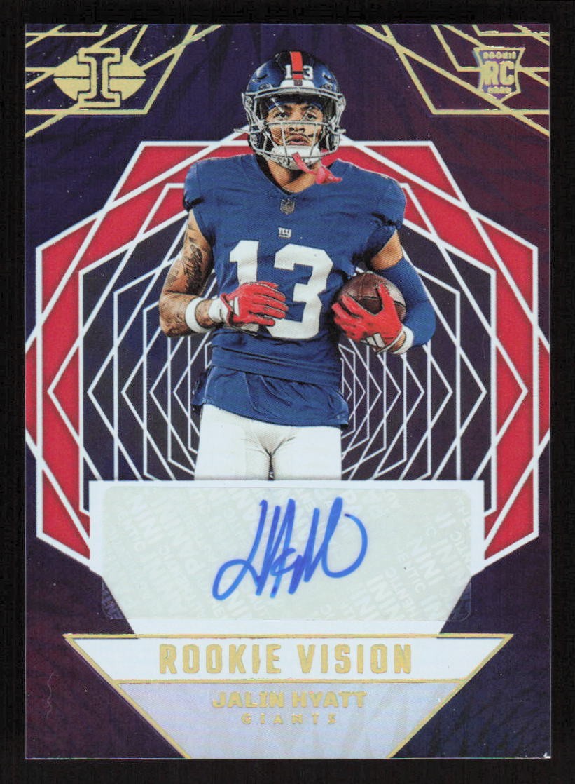 Jalin Hyatt Panini Illusions Rookie Vision Signatures #RVSJHY Red