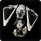 Display stand 3D angled + slots for Lego 75154 Tie Striker (Star Wars)