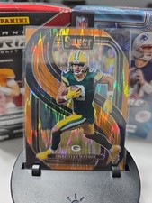 2024 Select Prizm Premier Level Orange Shock #138 Christian Watson #/399 Packers