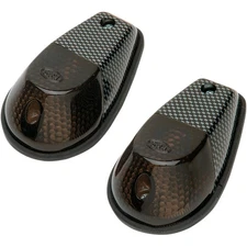 K&S Flush Mount 3.5"x2.25" Carbon/Smoke Marker Lights Single Filament (25-8026)