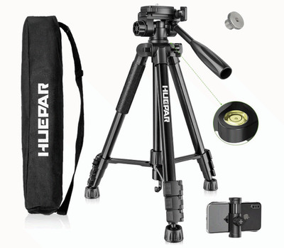 Huepar 60in Laser Level Tripod Adjustable Stand 1/4 5/8 Mount TPD14B
