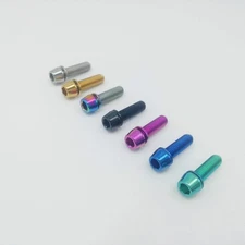 4 X Colorful M5X18mm Titanium Ti Bolts Allen Hex Bike Tapered Head Screw Washer