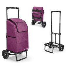 KEDSUM 2 in 1 Shopping Carts for Groceries, 330 lbs Grocery Cart on Purple