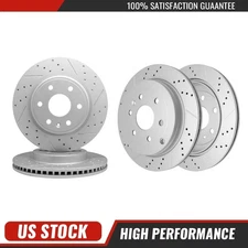12.8" Front +13.02" Rear Brake Disc Rotors For Chevrolet Traverse Acadia Enclave