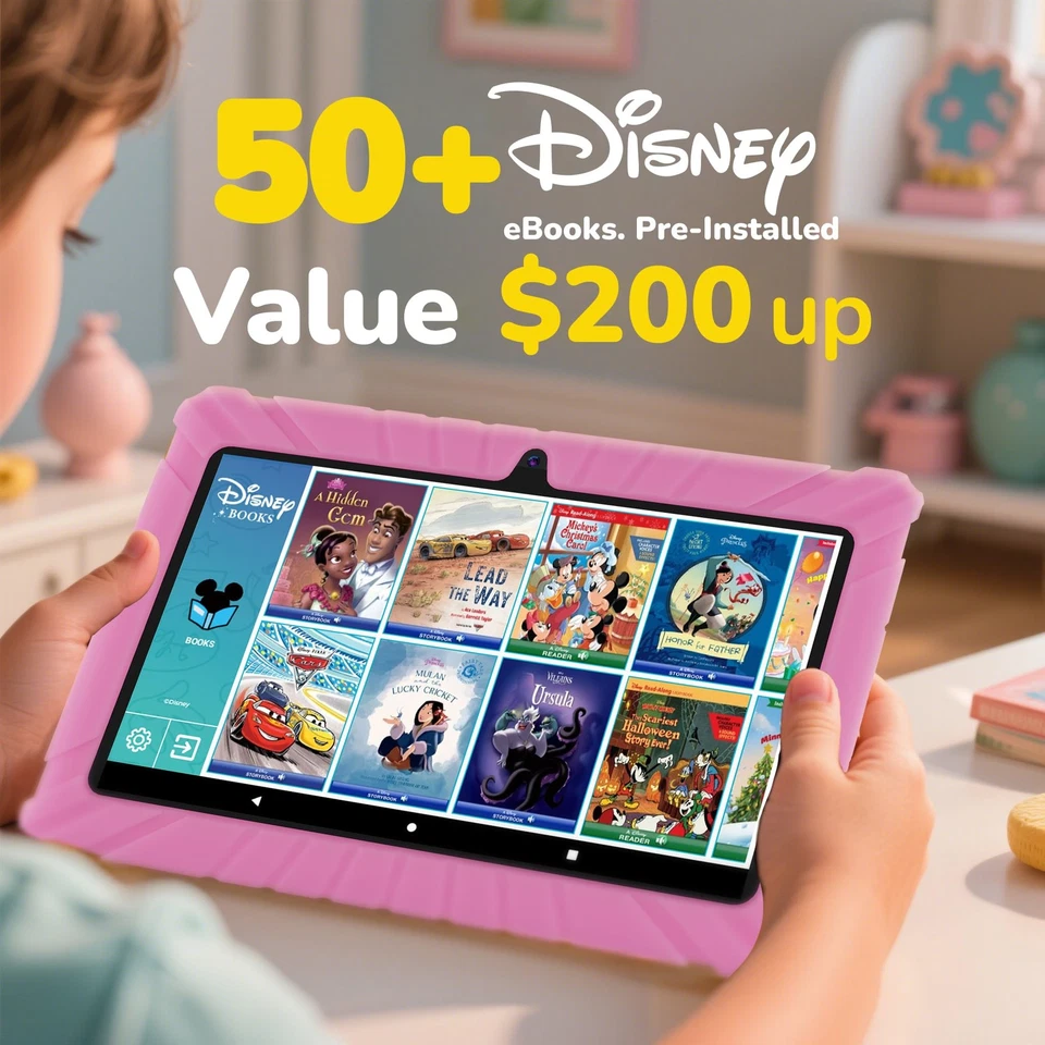 V8 7" Kids Tablet - 32GB Storage, Pre-Loaded Exclusive 50 Disney Storybooks (... - Image 2 of 4