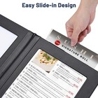 WeChef LED Backlit Menu Holder Cover Folding Panel 4 View 5"x11" Paper 2 Pack — photo 4