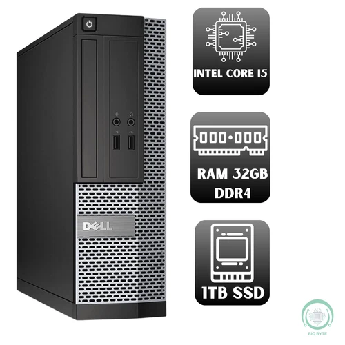 Dell OptiPlex SFF Desktop PC i5 4th Gen 32GB RAM 1TB SSD Windows 11 Pro