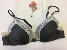 Unbranded Bra size it 3b us 34b eu 75b padded gray. Underwired lace white