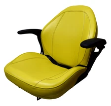 John Deere Tractor Seat w/ Armrests Yellow 650 750 850 900HC 950 1050 CH16115