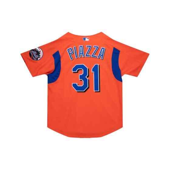 New York Mets Mike Piazza #31 Mitchell & Ness Orange 2004
