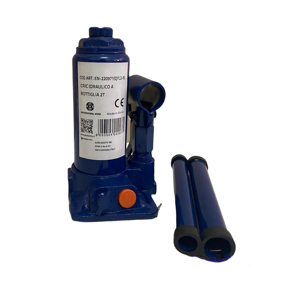 CRIC SOLLEVATORE CRICK IDRAULICO A BOTTIGLIA 2ton AUTO 308mm