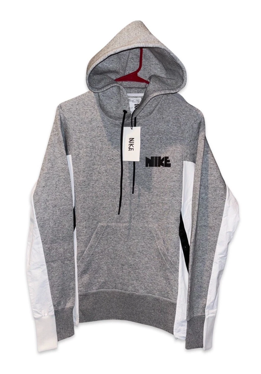 sacai cotton drawstring hoodie - Grey