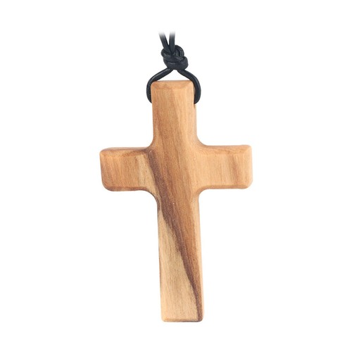 Olive Wood Cross Necklace Wood Cross Pendant for Anniversary Wedding Teens - Picture 7 of 12