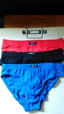 3 Pair 100 Cotton Bikini  Men's Underwear Size Med Clean 