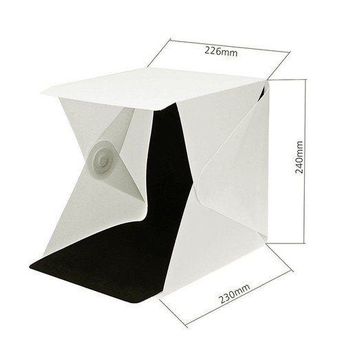 Photography Studio Lighting Cube Mini Light Room 9" Box Tent Kit Backdrop Folded - Picture 6 of 6