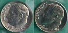 1978 P and D Roosevelt Dime 2 Coins from US Mint Set BU Cellos Ten Cents Two 10c
