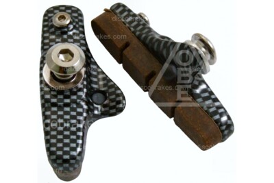 Shimano Dura-Ace kompatibler kohlenstoffeloxierter Halter + Carbonfelge Bremsbeläge, Schuhe