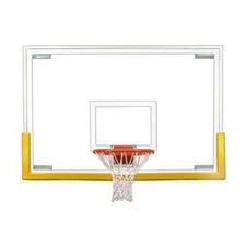 First Team Tradition Upgrade Package with 72in Glass Basketball Backboard, Br...
