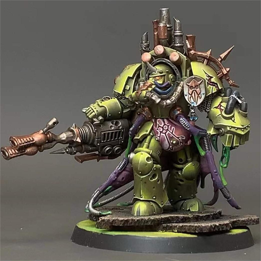 Warhammer 40K Lord of Virulence Painted Death Guard Plague