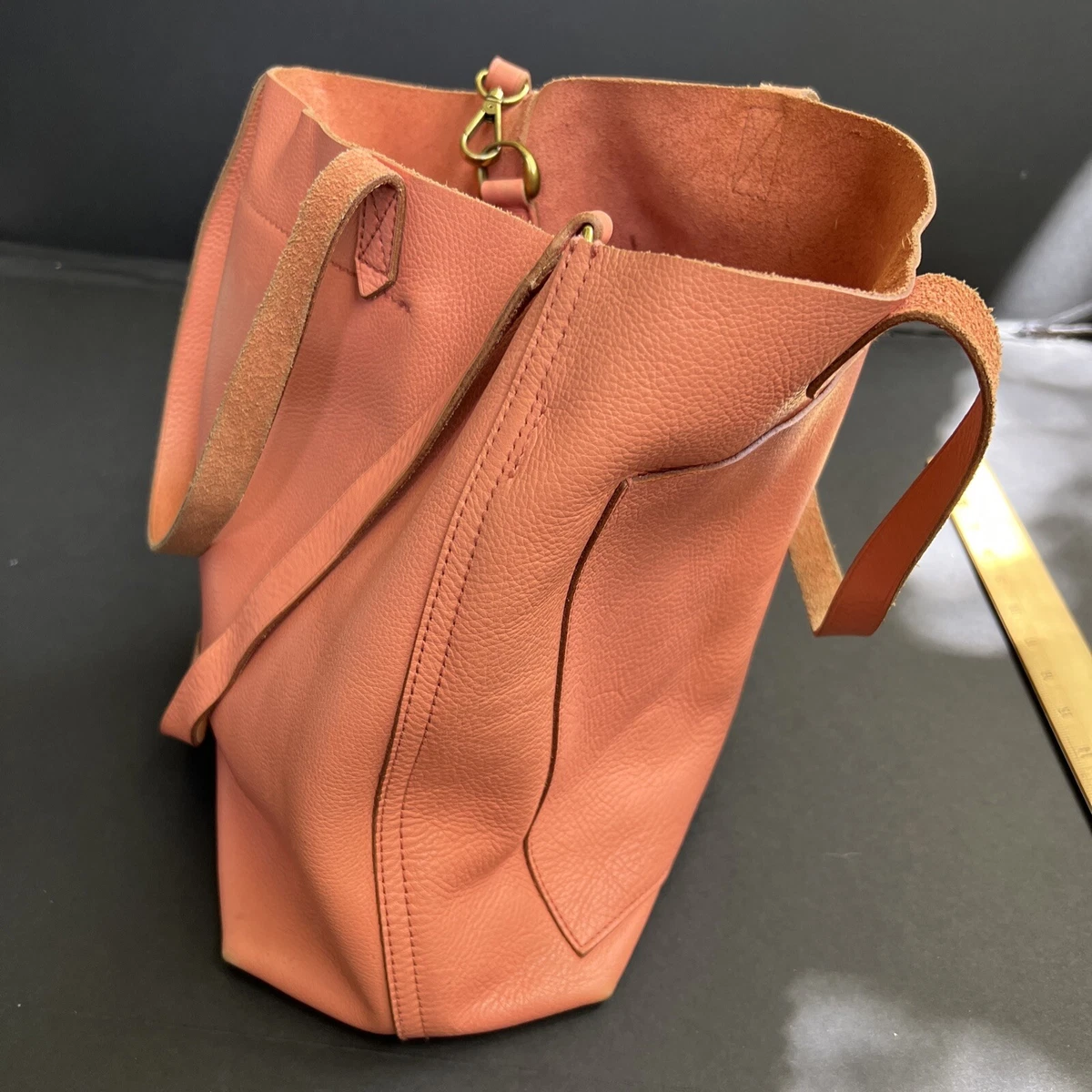 Madewell leather medium hotsell transport tote bag