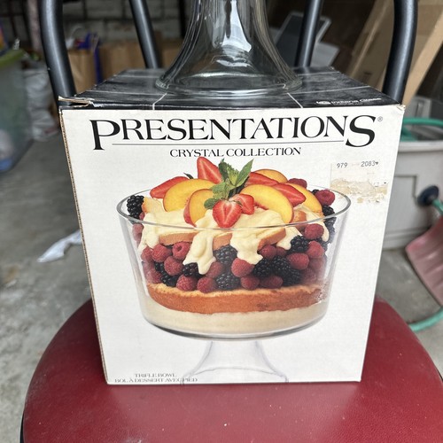 Presentations Crystal Collection Trifle Bowl Indiana Glass 8 1/2"~Item# 02083 - Picture 2 of 4
