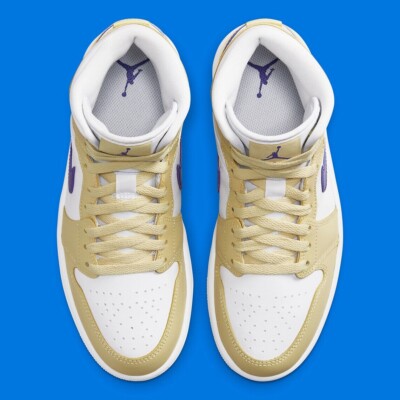 NEW Air Jordan 1 Mid Women's Size 6.5 Lemon Wash/ Lapis
