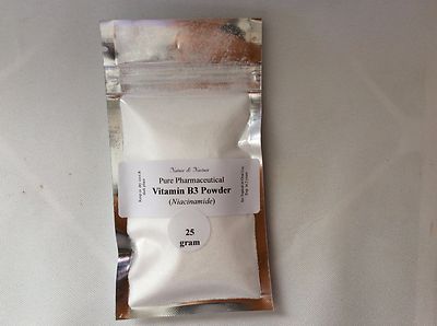 Vitamin B3 (Niacinamide) Powder for Even Skin Tone, Skin Lightening, Select Size