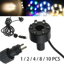1/2/4/8/10X Submersible LED Light Fountain Ring (6-LED no AC plug) For Garden US