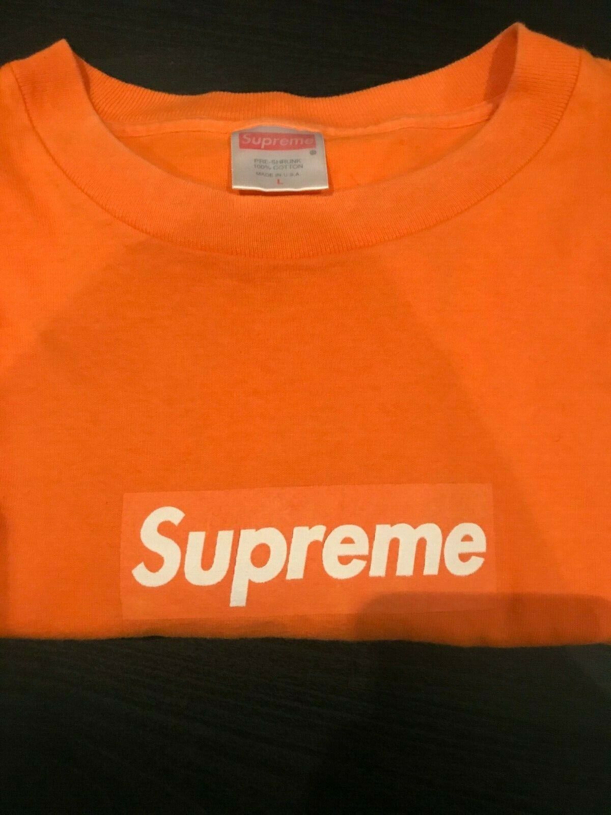 Supreme Orange Box Logo Long Sleeve T Shirt - Oliver's Archive