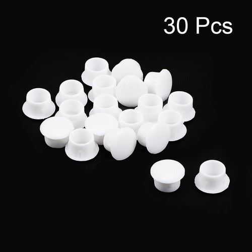 Screw Cap Cover,30Pcs 10mm Dia White Plastic Locking Hole Plug Button