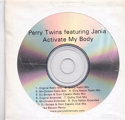 Perry Twins-Activate My Body Promo cd maxi single