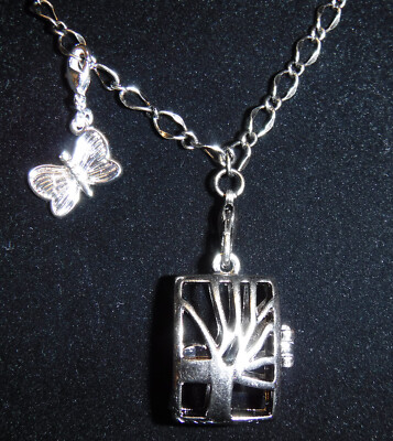 NEW Vessel Tree of Life Stainless NECKLACE 30'' &Locket Aromatherapy oil diffuser