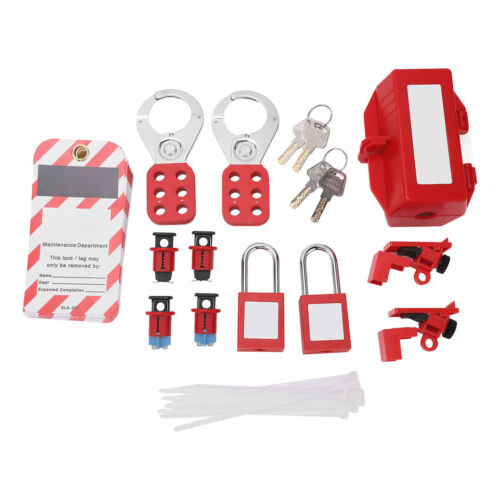 Electrical Circuit Breaker Lockout Tagout Kit Safty Padlock Loto Tags Hasps SLK - Picture 1 of 12
