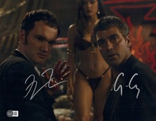 GEORGE CLOONEY QUENTIN TARANTINO SIGNED AUTO FROM DUSK TILL DAWN 11X14 PHOTO BAS
