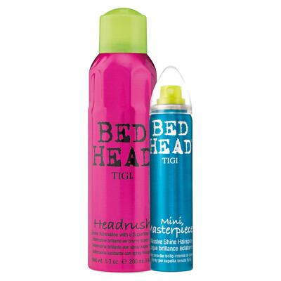 TIGI Bed Head Set MASTERPIECE Haarspray Mini 79ml + HEADRUSH Glanzspray 200ml