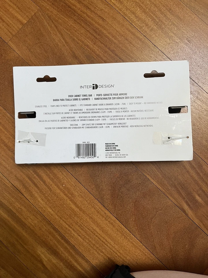 InterDesign Sobre el Gabinete Cocina Plato Toallero Barra Soporte Cromo 29495 Foto 2 de 2