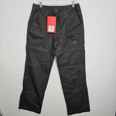 Womens North Face Convertible Pants Shorts  Zip Off Hiking Walk Size Medium Gray