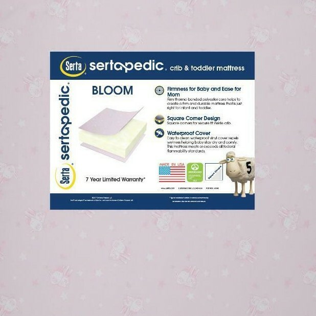 sertapedic moongaze crib and toddler mattress