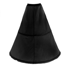 Reifrock Petticoat Unterrock schwarz mit 2 - 3 Ringe Gr.32 - 58 Lafairy NEU DE