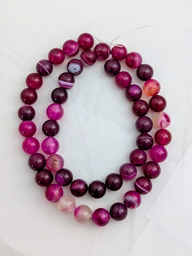 Banded Agate Gemstone Beads, Striped Agate, Shaded Agate, Choose Colour And Size - Picture 10 of 33