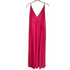 Zara Floral Fuschia Print Pleated Maxi Dress(Size Medium)
