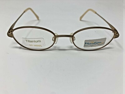 Mendian Eyeglasses Frames ME9176 Color-PE Titanium 48-19-135 Gold Full Rim I495